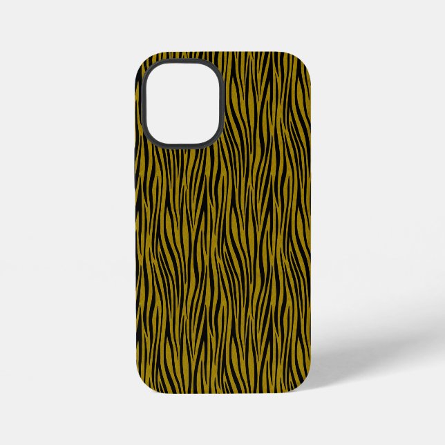 Zebra Stripes in Safari Black and Brown  iPhone Case (Back)