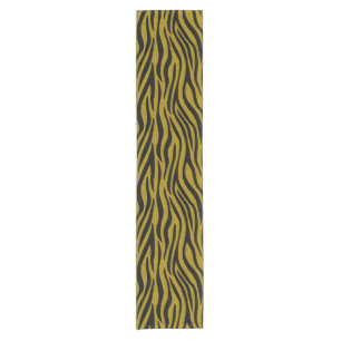 Zebra Stripes in Safari Black and Brown  Short Table Runner