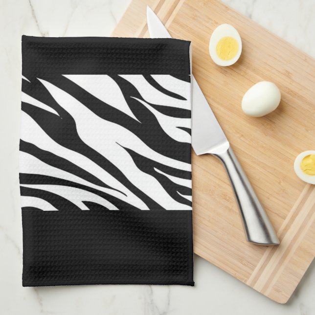 Zebra Stripes Kitchen Towel (Quarter Fold)