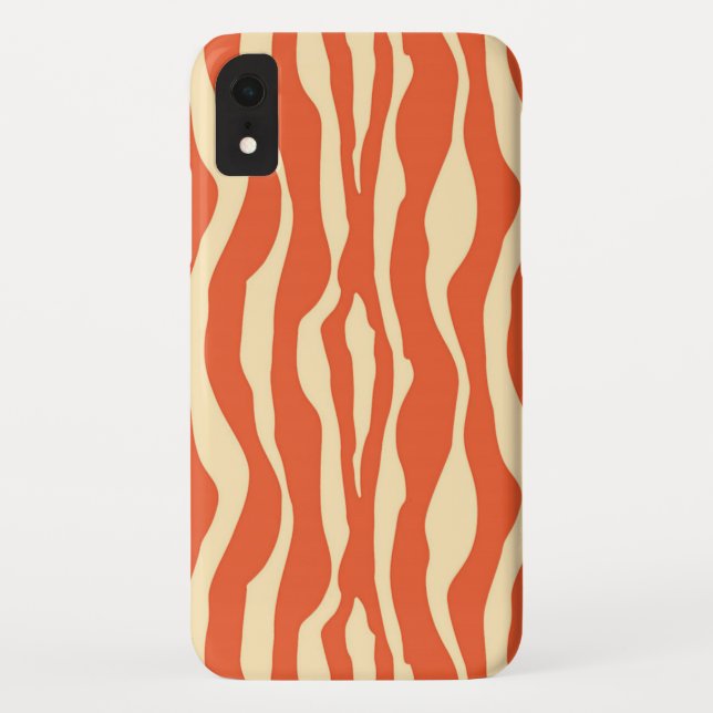 Zebra stripes - Mandarin and light orange Case-Mate iPhone Case (Back)