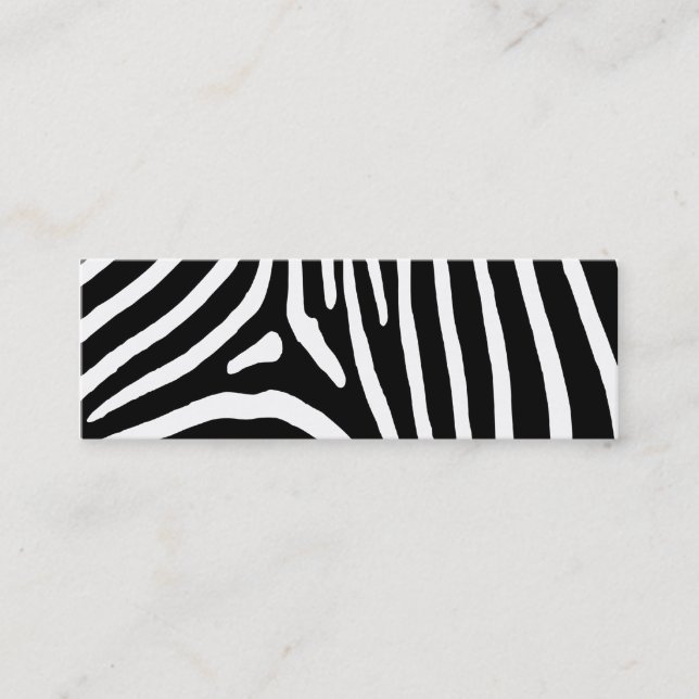 Zebra Stripes Mini Business Card (Front)