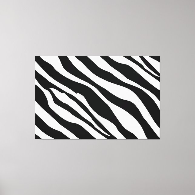 Zebra Stripes Modern Canvas Art (Front)