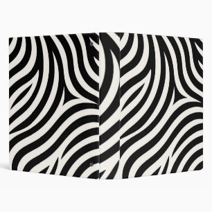 Zebra Stripes Modern Print Binder