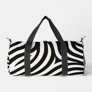 Zebra Stripes Modern Print Duffle Bag