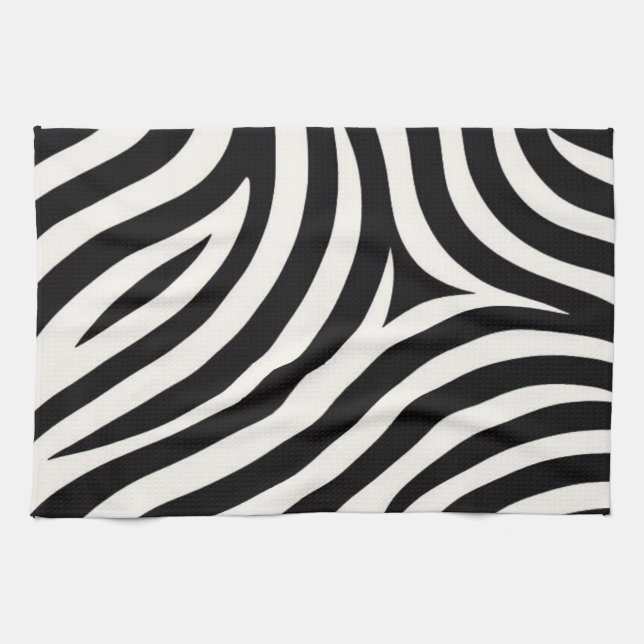 Zebra Stripes Modern Print  Kitchen Towel (Horizontal)