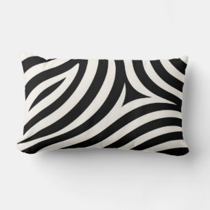 Zebra Stripes Modern Print Lumbar Pillow