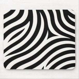 Zebra Stripes Modern Print Mouse Pad