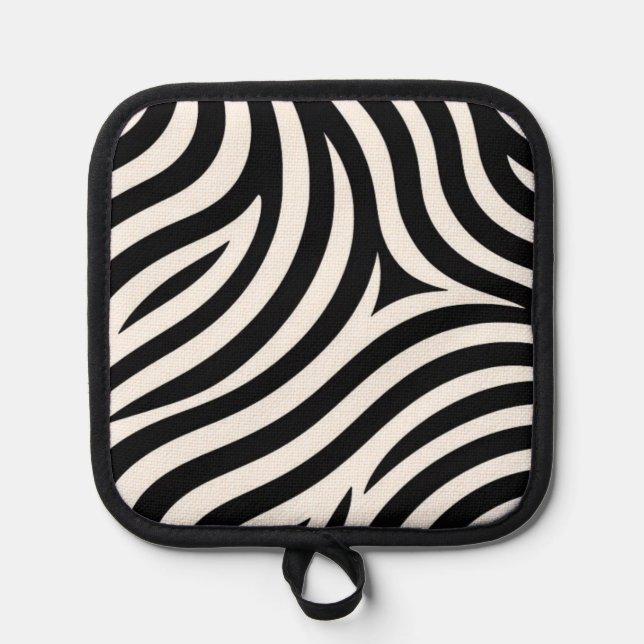Zebra Stripes Modern Print  Pot Holder (Front)