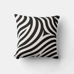 Zebra Stripes Modern Print  Throw Pillow