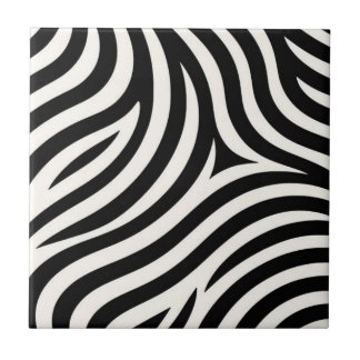Zebra Stripes Modern Print Tile