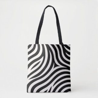 Zebra Stripes Modern Print Tote Bag