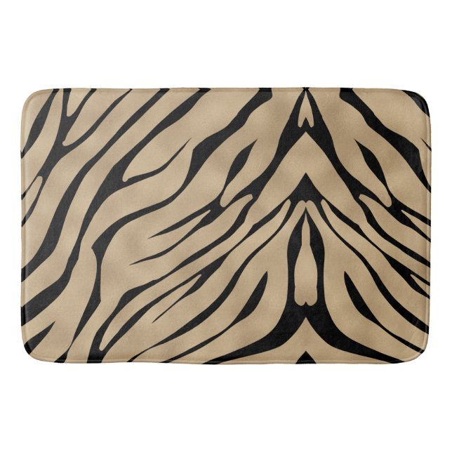 Zebra Stripes Pattern Bath Mat (Front)