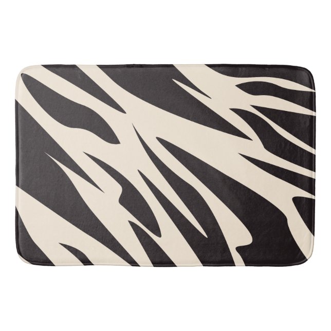 Zebra Stripes Pattern Bath Mat (Front)