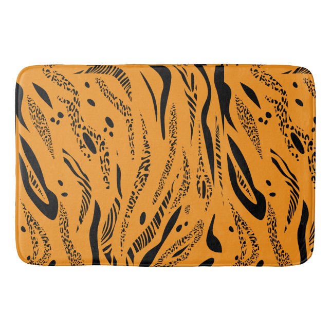Zebra Stripes Pattern Bath Mat (Front)