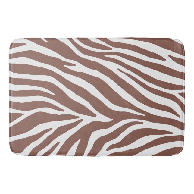 Zebra Stripes Pattern Bath Mat (Front)