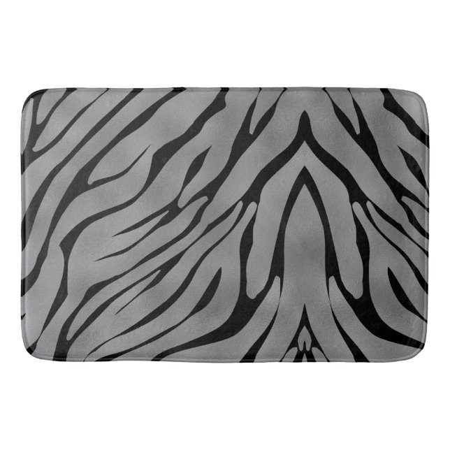 Zebra Stripes Pattern Bath Mat (Front)