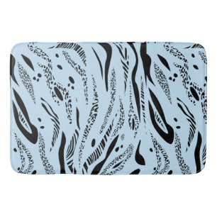 Zebra Stripes Pattern Bath Mat