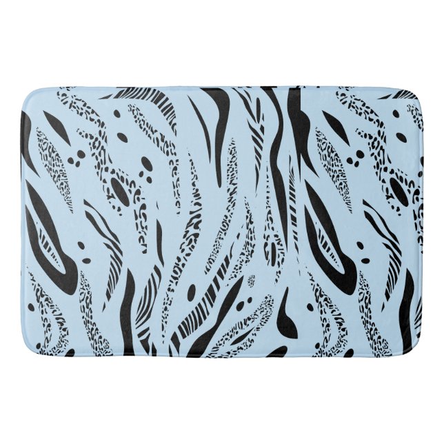 Zebra Stripes Pattern Bath Mat (Front)