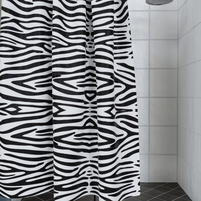 Zebra Stripes Pattern Black and White Animal Print (Step up your shower game with this fierce yet fashionable zebra print shower curtain)