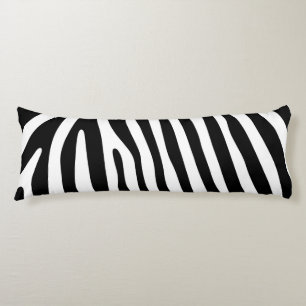 Zebra stripes pattern black & white + your ideas body pillow