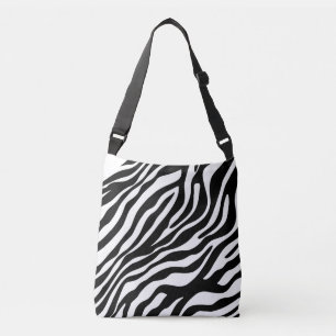 Zebra stripes pattern black & white + your ideas crossbody bag