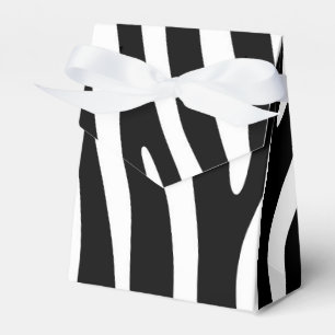 Zebra stripes pattern black & white + your ideas favor box