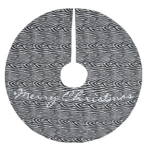 Zebra Stripes Pattern Thunder_Cove  Brushed Polyester Tree Skirt