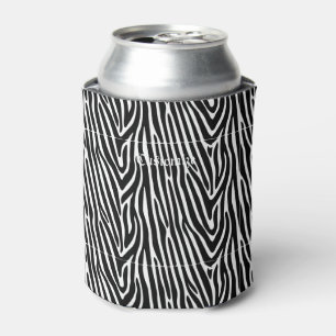 Zebra Stripes Pattern Thunder_Cove Can Cooler