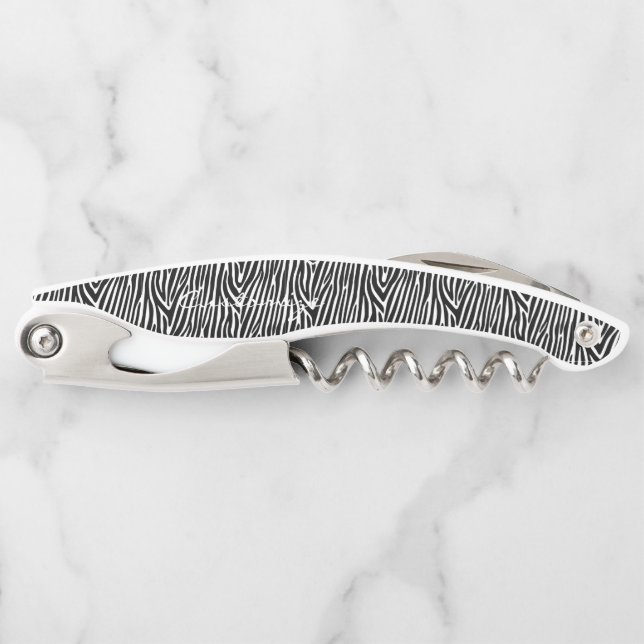 Zebra Stripes Pattern Thunder_Cove Corkscrew (Front)