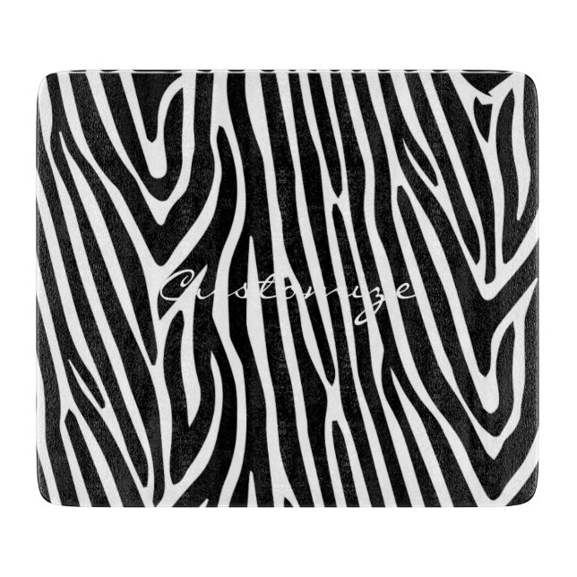 Zebra Stripes Pattern Thunder_Cove Cutting Board (Front)