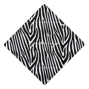 Zebra Stripes Pattern Thunder_Cove Graduation Cap Topper