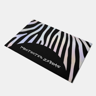 Zebra stripes pattern + your background & ideas doormat
