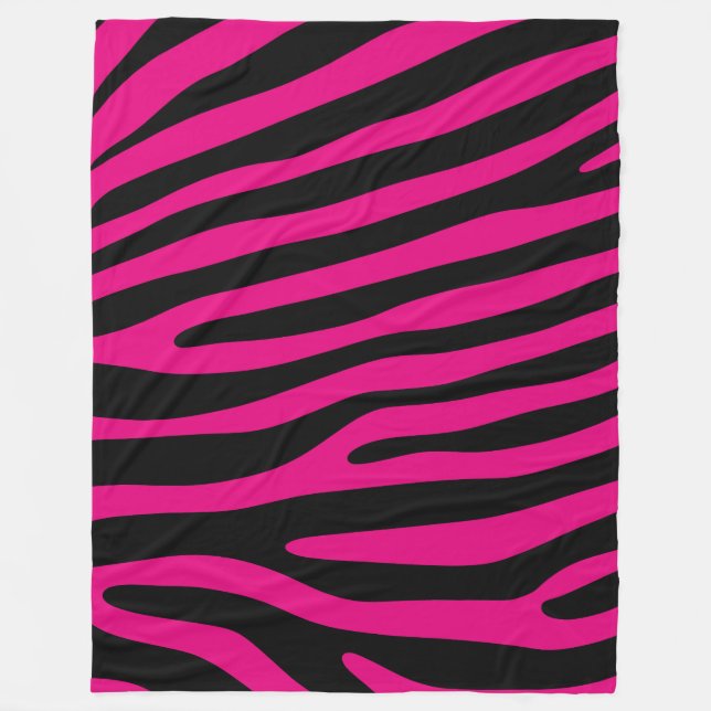 Zebra stripes pattern + your background & ideas fleece blanket (Front)