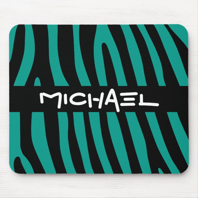 Zebra stripes pattern + your background & ideas mouse pad (Front)