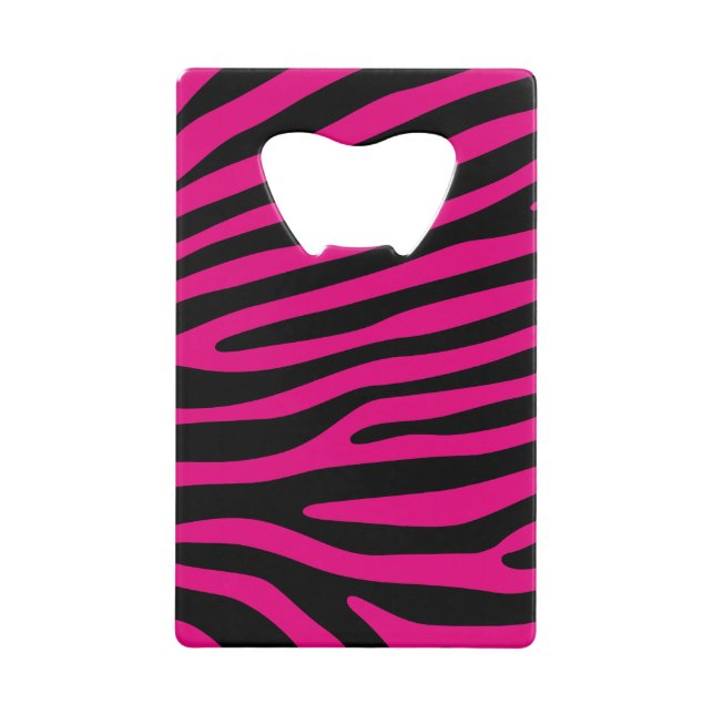 Zebra stripes pattern + your background & ideas wallet bottle opener (Front)