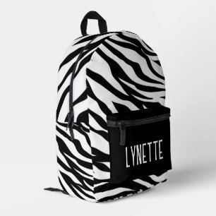 Zebra Stripes Personalized  Printed Backpack