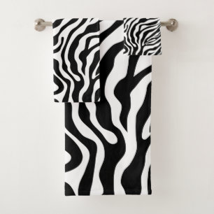 Zebra Stripes Poster de animal sauvage noir et bla