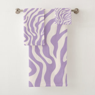 Zebra Stripes Preppy Purple Wild Poster de animal