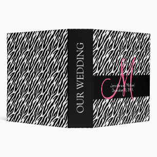 Zebra Stripes Print Wedding Planner 2 in. Binders