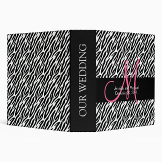 Zebra Stripes Print Wedding Planner 2 in. Binders