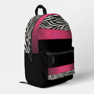 Zebra Stripes Printed Backpack