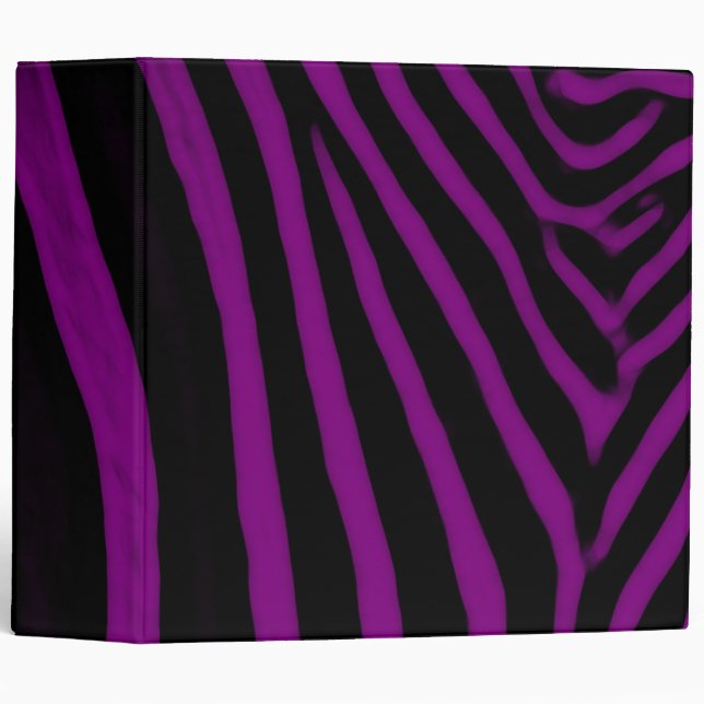 Zebra Stripes- Purple Binder (Front/Spine)