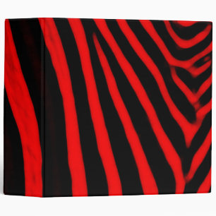 Zebra Stripes- Red Binder