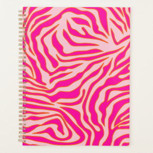 Zebra Stripes rose Orange Poster de animal sauvage