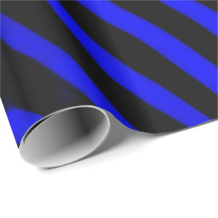 Zebra Stripes- Royal Blue Wrapping Paper