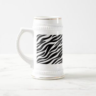 Zebra Stripes Seamless Pattern Animal Print-60492 Beer Stein