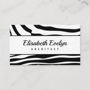 Zebra stripes seamless pattern business card