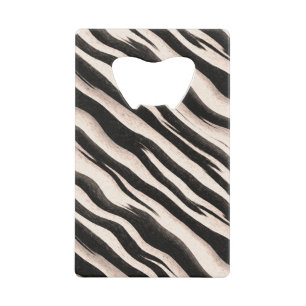 Zebra stripes seamless texture + your ideas credit card bottle opener