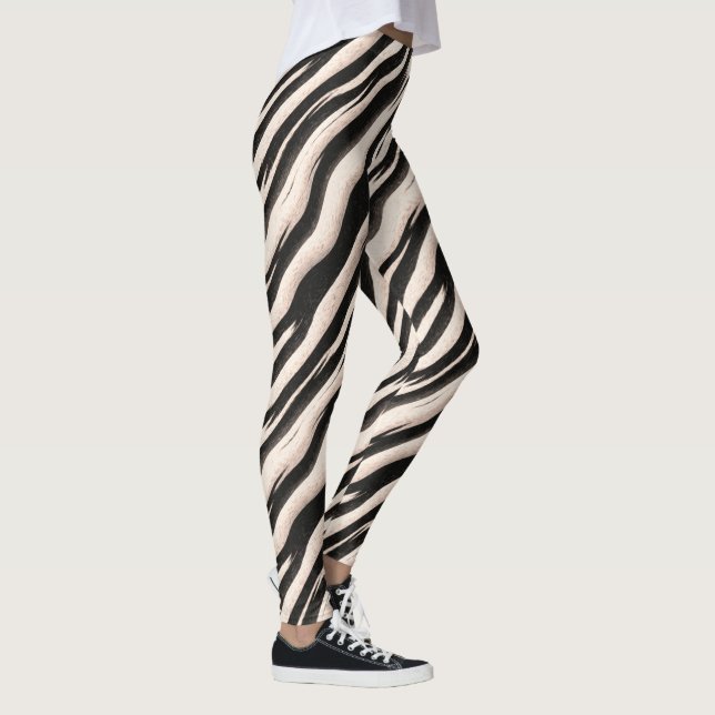 Zebra stripes seamless texture + your ideas leggings (Right)