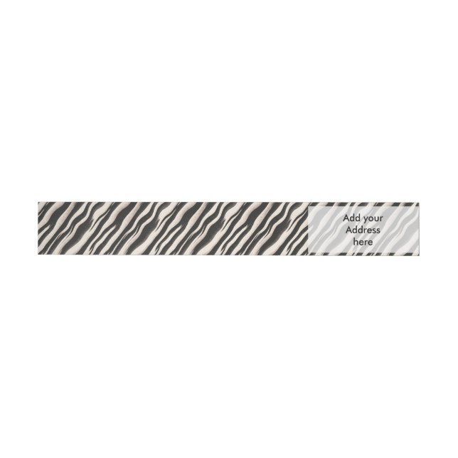 Zebra stripes seamless texture + your ideas wraparound address label (Individual)